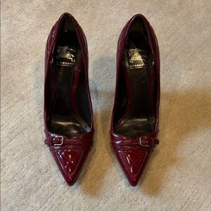 Burberry Women's Deep Red Patent Heels